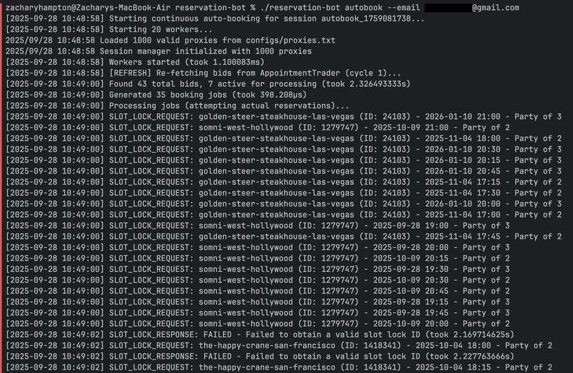 Reservation Sniper – screenshot 3