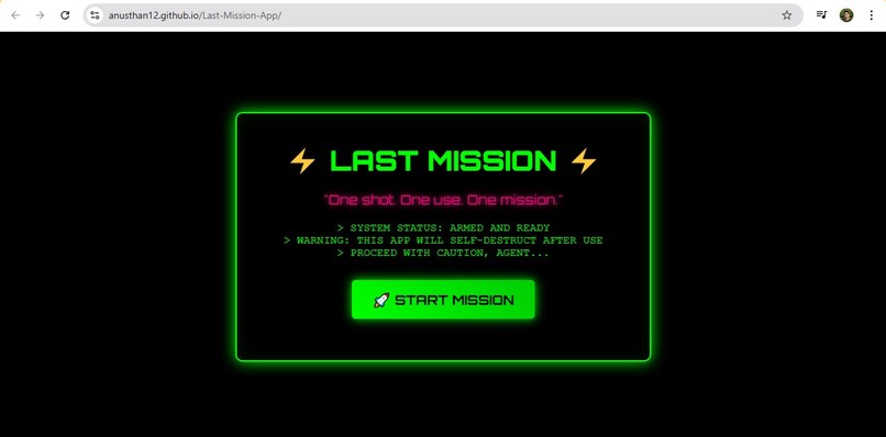 Last Mission App – screenshot 1