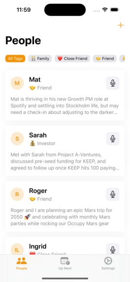 Keep – Relationship Notes & CRM – screenshot 5