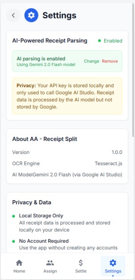 AA - Receipt Split – screenshot 5