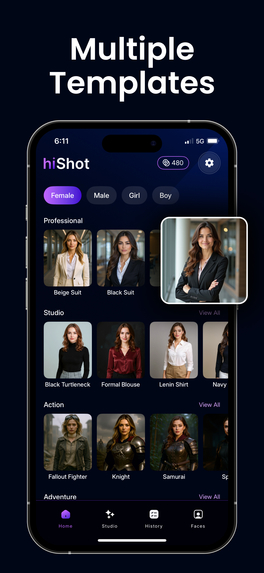 AI Headshot Generator - HiShot – screenshot 1