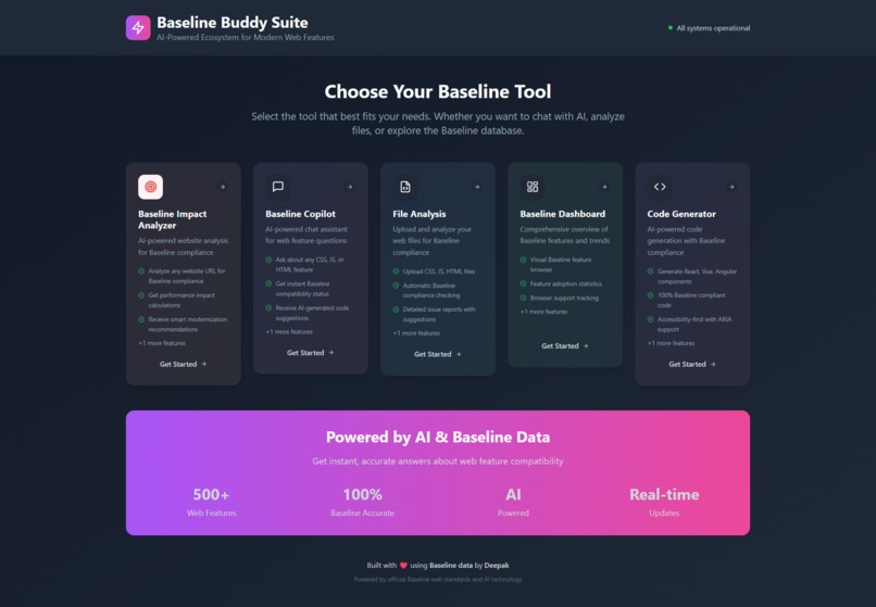 Baseline Buddy - AI-Powered Web Standards Suite – screenshot 1