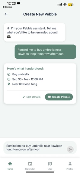 Pebble: Location-Based Reminder – screenshot 3