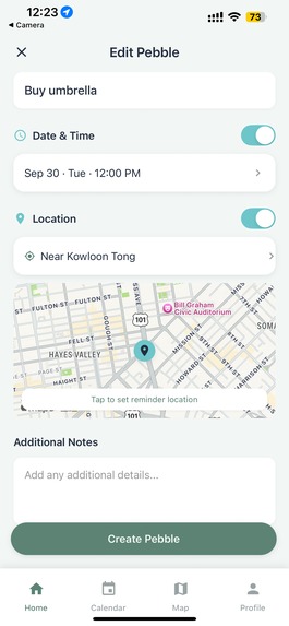 Pebble: Location-Based Reminder – screenshot 4