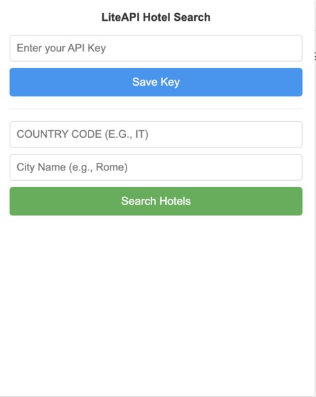 Chrome Extension powered by the LiteAPI (Vibe coded) – screenshot 3