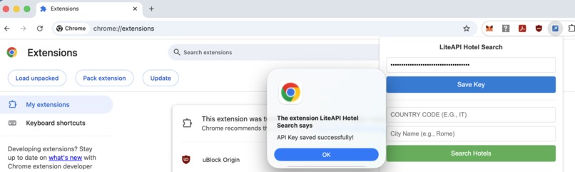 Chrome Extension powered by the LiteAPI (Vibe coded) – screenshot 5