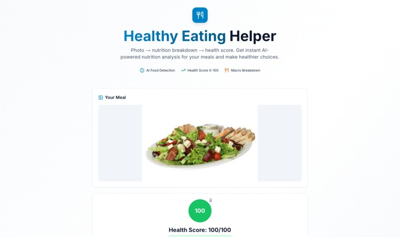 Healthy Eating Helper – screenshot 1