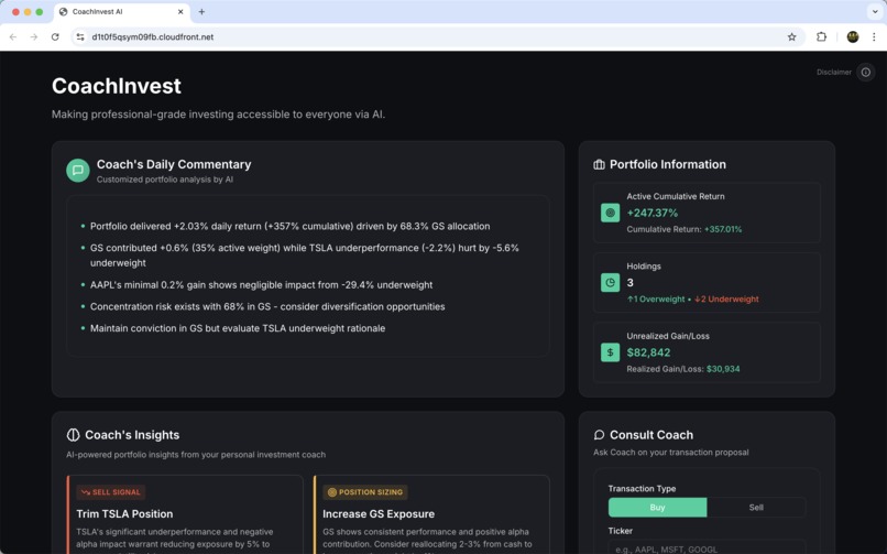 CoachInvest – screenshot 1