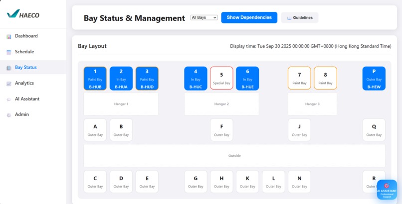 HAECO Bay Management System – screenshot 5