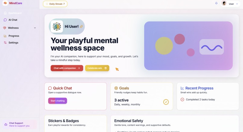 BloomMind : AI-Powered Mental Wellness Platform – screenshot 1