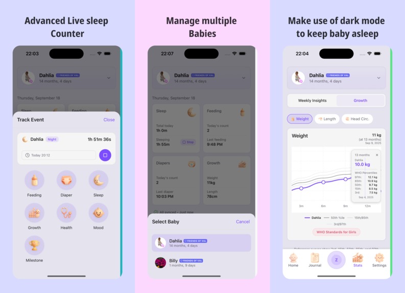 BabyTracker – screenshot 2