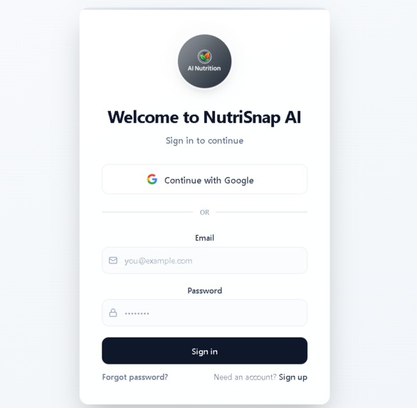 NutriSnap v1 – screenshot 1