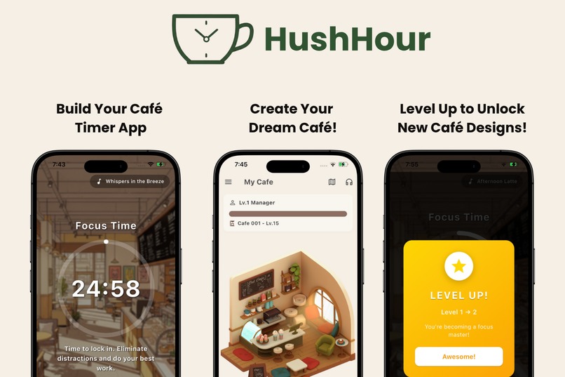 HushHour - Pomodoro app – screenshot 1