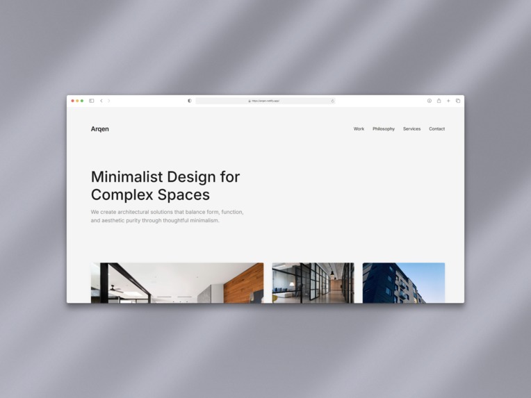 Arqen — Minimalist Design Studio – screenshot 1