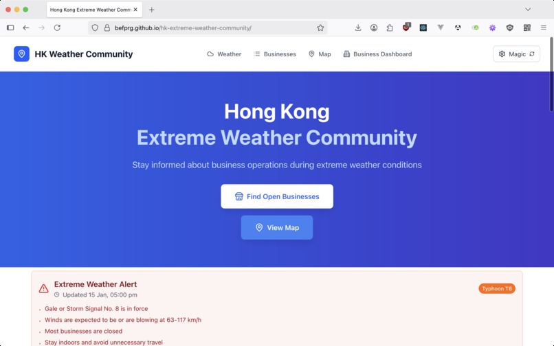 Hong Kong Extreme Weather Community – screenshot 1