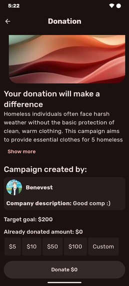 Benevest – screenshot 2