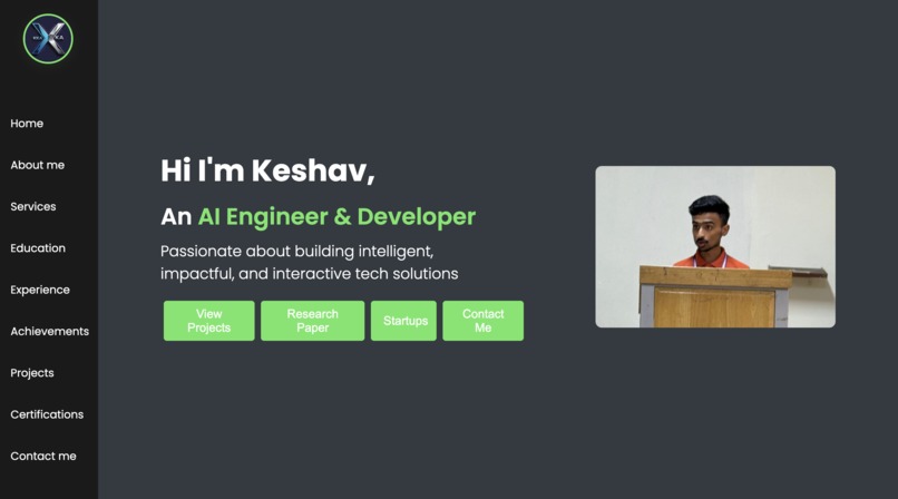 Keshav portfolio – screenshot 1