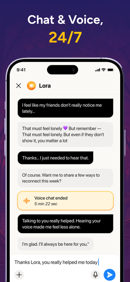 AI Friend & Companion: Lora – screenshot 3