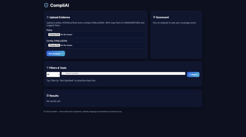 CompliAI – screenshot 1