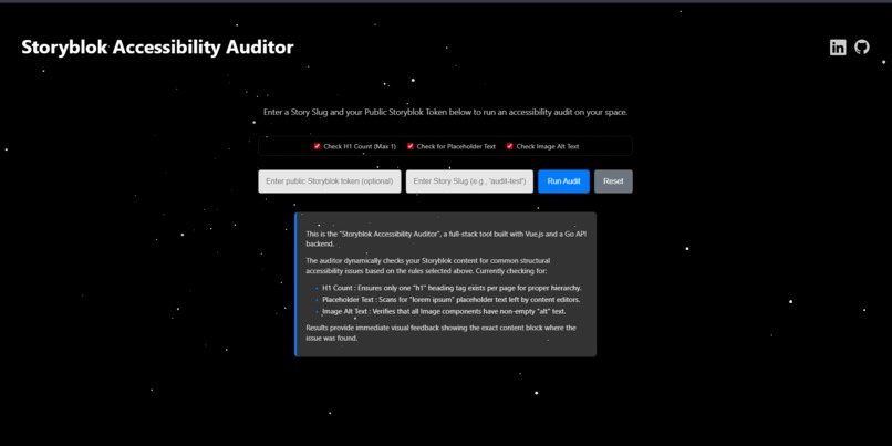 Storyblok Accessibility Auditor – screenshot 1