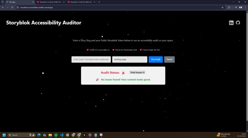 Storyblok Accessibility Auditor – screenshot 2
