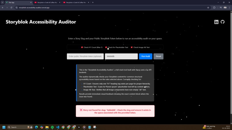 Storyblok Accessibility Auditor – screenshot 4