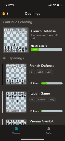 Openit - Chess Opening Trainer – screenshot 2