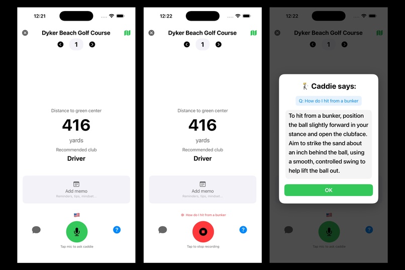 CaddieSense - AI golf caddie – screenshot 2
