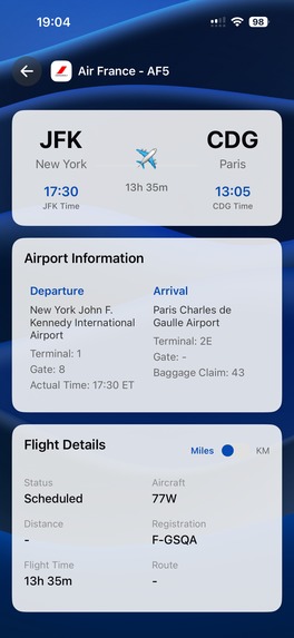 FlyingOver - Track your flight, in the sky, even offline – screenshot 5
