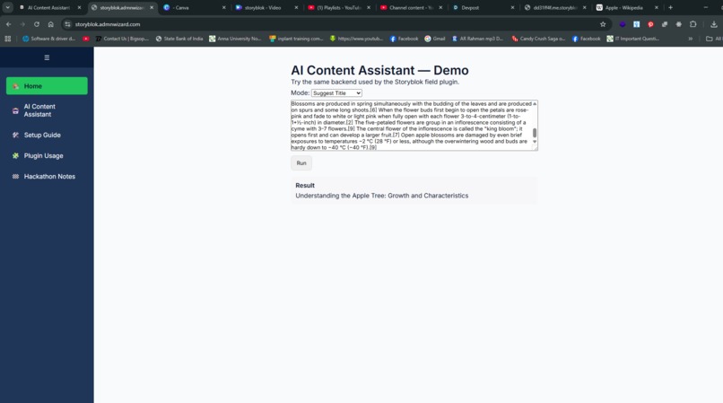AI Content Assistant for Storyblok – screenshot 4