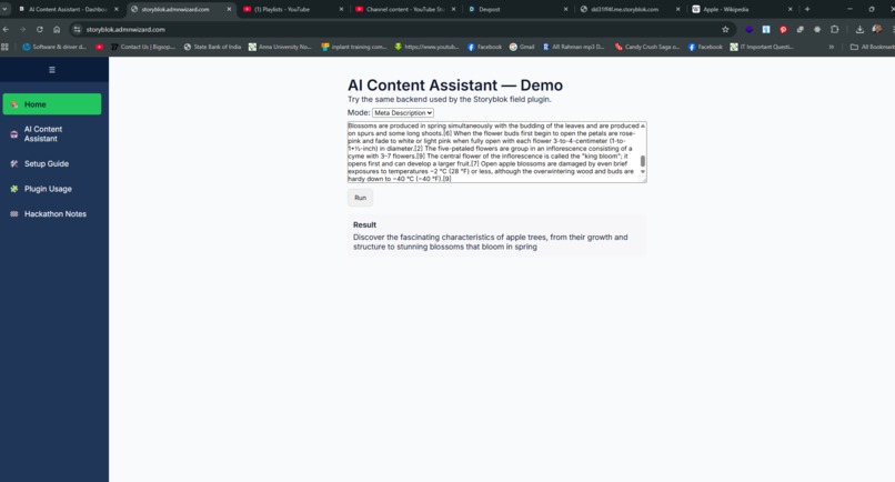 AI Content Assistant for Storyblok – screenshot 5
