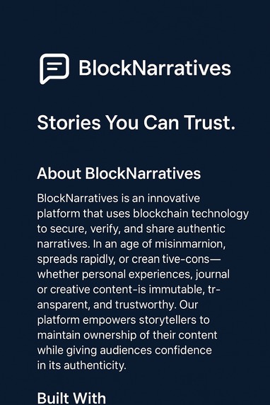 BlockNarratives – screenshot 1