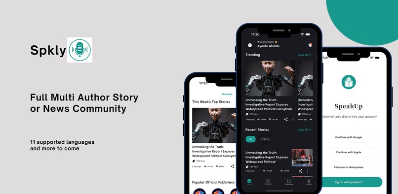 Spkly (Multi Author Story Platform) – screenshot 1