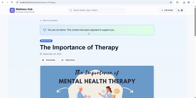 Wellness Hub – screenshot 2
