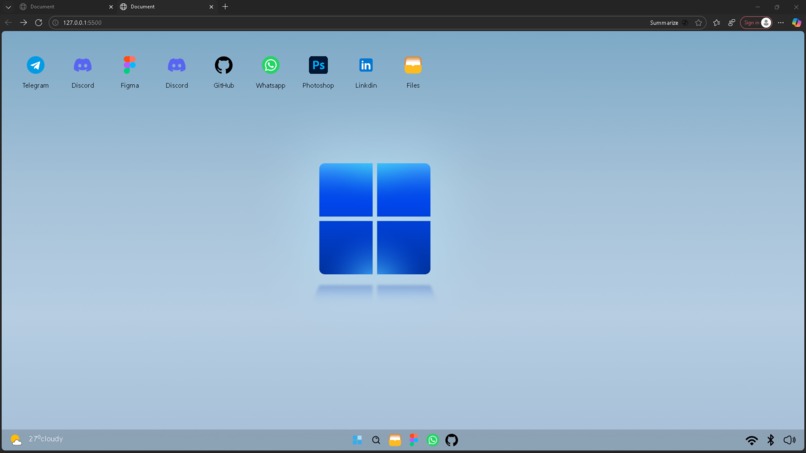 Clone of windows desktop – screenshot 1