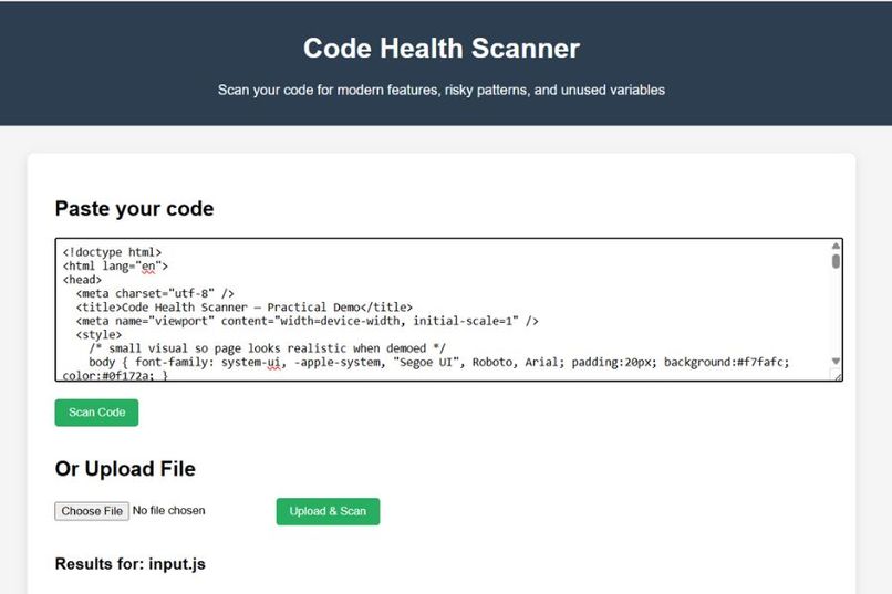 Code Health Scanner – screenshot 2