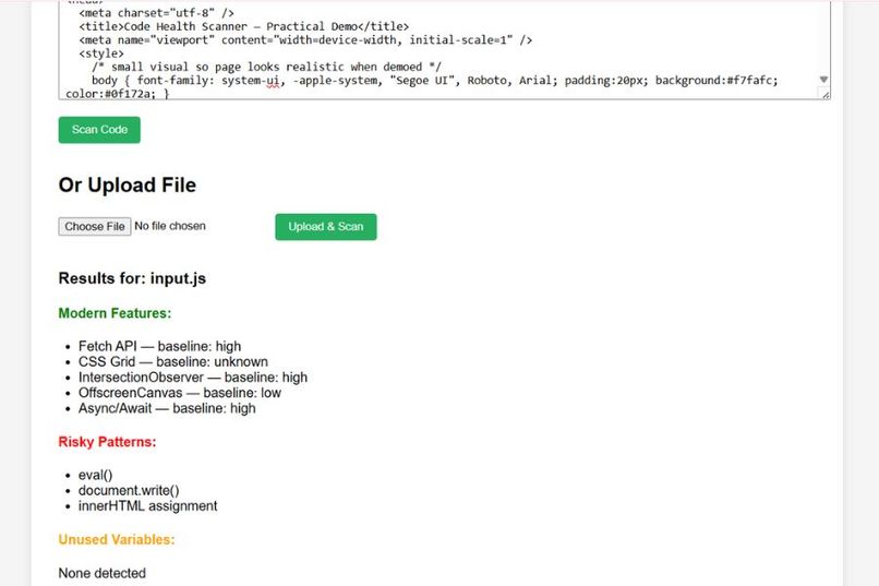 Code Health Scanner – screenshot 3