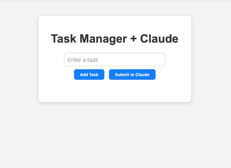 Task Manager + Claude – screenshot 1