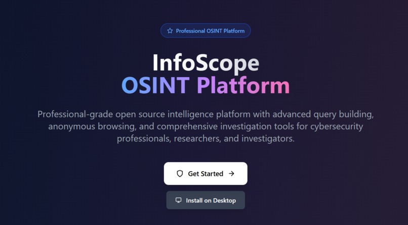 Infoscope-OSINT – screenshot 1