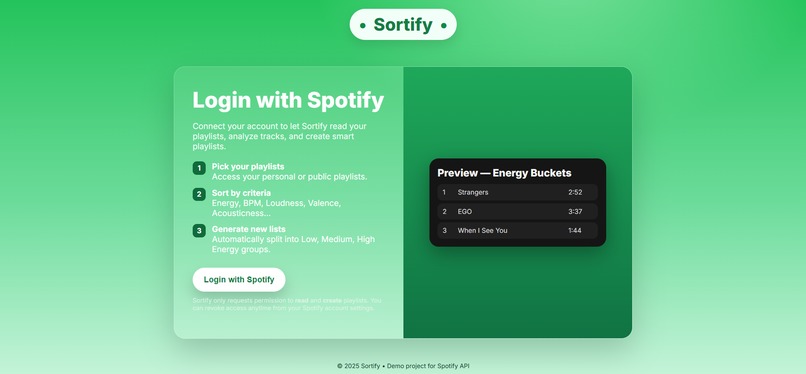 Sortify – screenshot 1