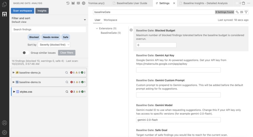 Baseline Gate – screenshot 2
