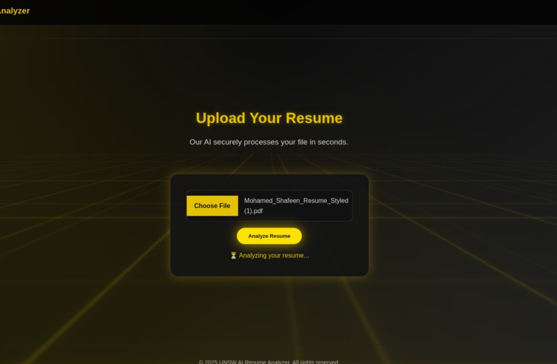 UNSW AI RESUME ANALYZER AND COURSE RECOMMENDER – screenshot 3