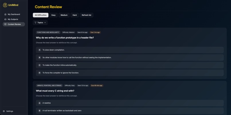 UniMind – screenshot 5