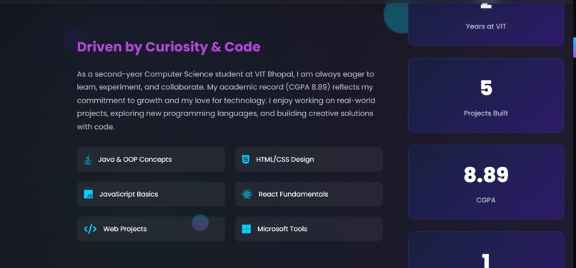 Personal Portfolio – screenshot 2