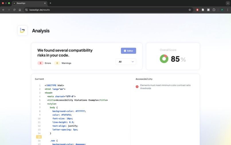 Basealign – screenshot 2