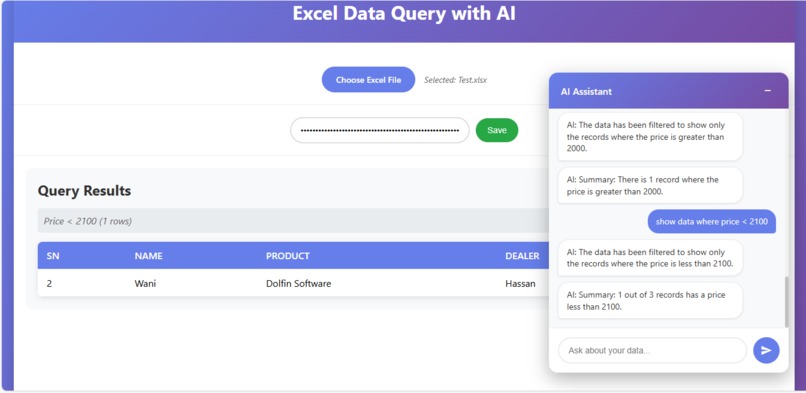 Conversational AI for Data Query – screenshot 1