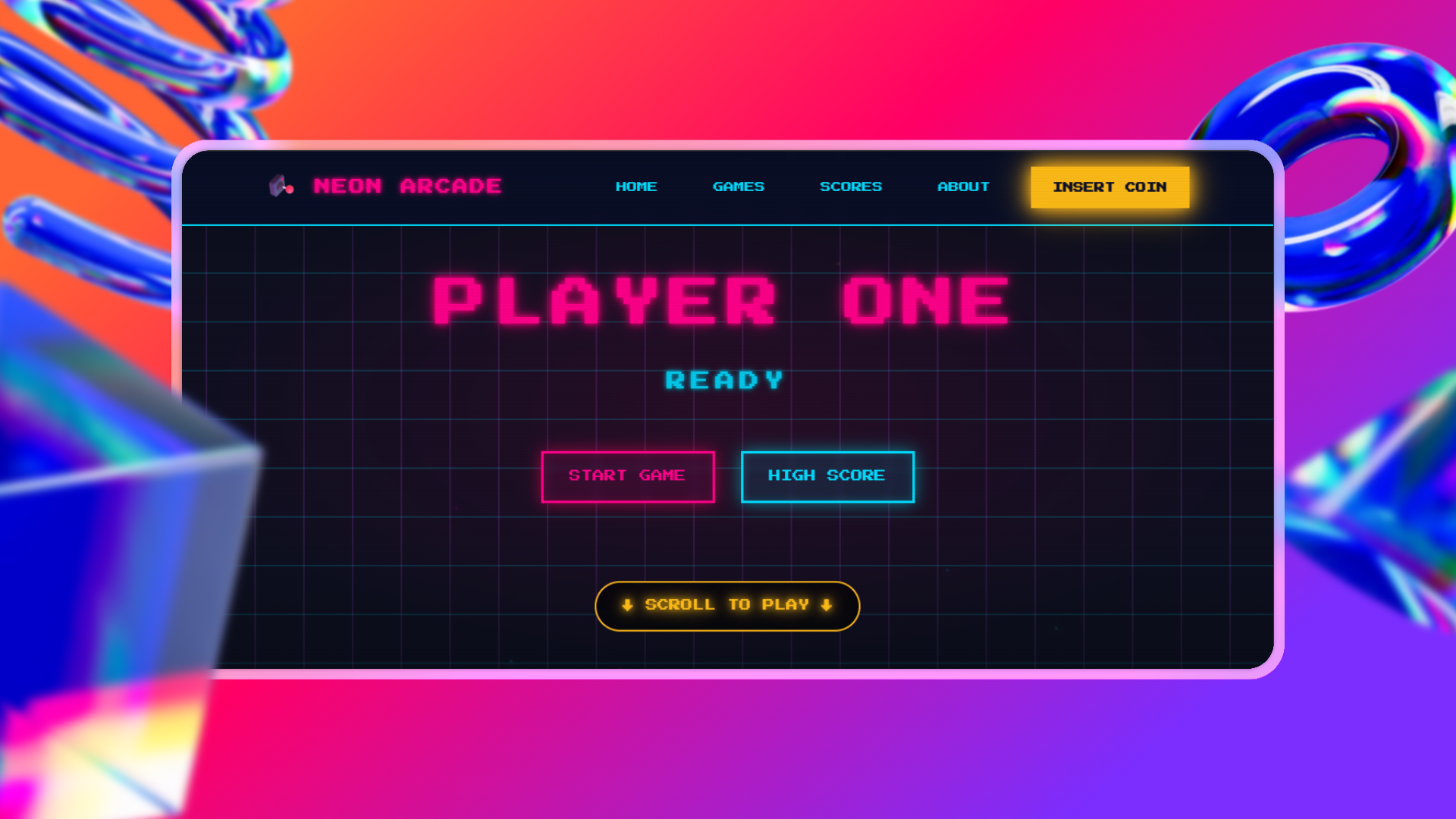 NEON ARCADE - Retro 80s Gaming Experience | Devpost