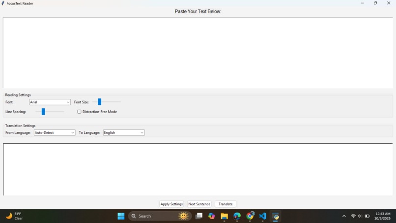 Accessibility GUI – screenshot 1