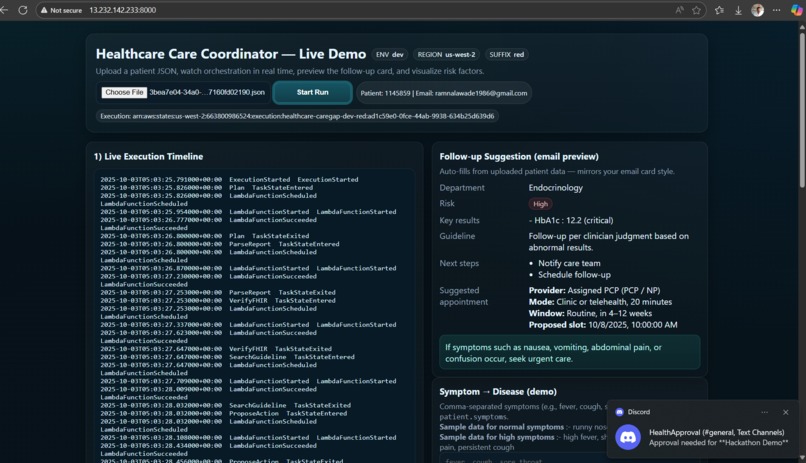 Healthcare Care Coordination Agent – screenshot 10