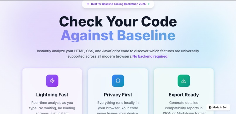 Baseline Checker – screenshot 1